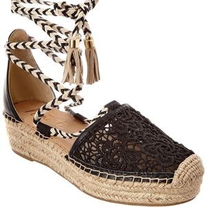 Nanette Lepors tie up flatform espadrilles